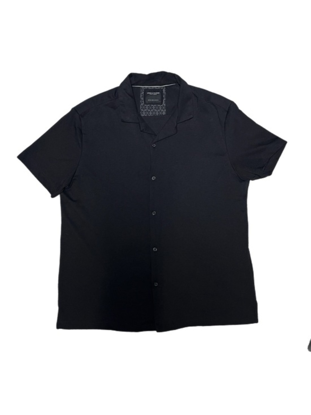 Mens Denim & Flower Short-Sleeve Button-Down Shirt